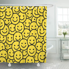 画像をギャラリービューアに読み込む, Shower Curtain Waterproof Polyester with Hooks / ニコちゃんシャワーカーテン
