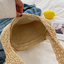 画像をギャラリービューアに読み込む, Woven Bag Large Shoulder Bag / ニコちゃん編みショルダーバッグ
