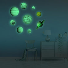 画像をギャラリービューアに読み込む, 9pcs/set 9 Planet Solar System Luminous Wall Stickers / 太陽系9惑星夜光ステッカー
