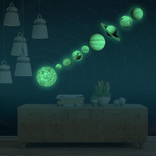 画像をギャラリービューアに読み込む, 9pcs/set 9 Planet Solar System Luminous Wall Stickers / 太陽系9惑星夜光ステッカー
