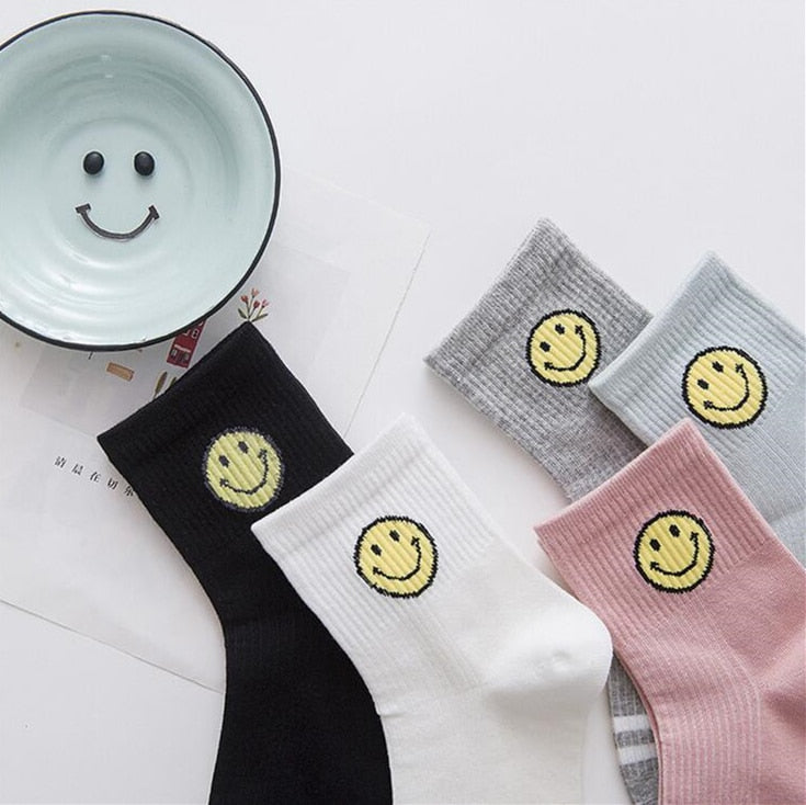 Sweet Smiley female socks  / スマイリーフェイス靴下女性用