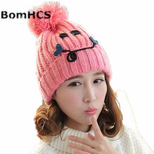 画像をギャラリービューアに読み込む, Handmade Knitted Cap for Women / ニコちゃんニットキャップ
