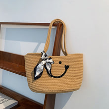 画像をギャラリービューアに読み込む, Summer Straw bag / ニコちゃんストローバッグ
