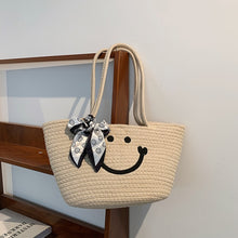 画像をギャラリービューアに読み込む, Summer Straw bag / ニコちゃんストローバッグ
